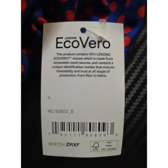 Amazon Essentials Blue Red Polka Dot Sleeveless Tank Top Shirt EcoVero XL New - Picture 8 of 9